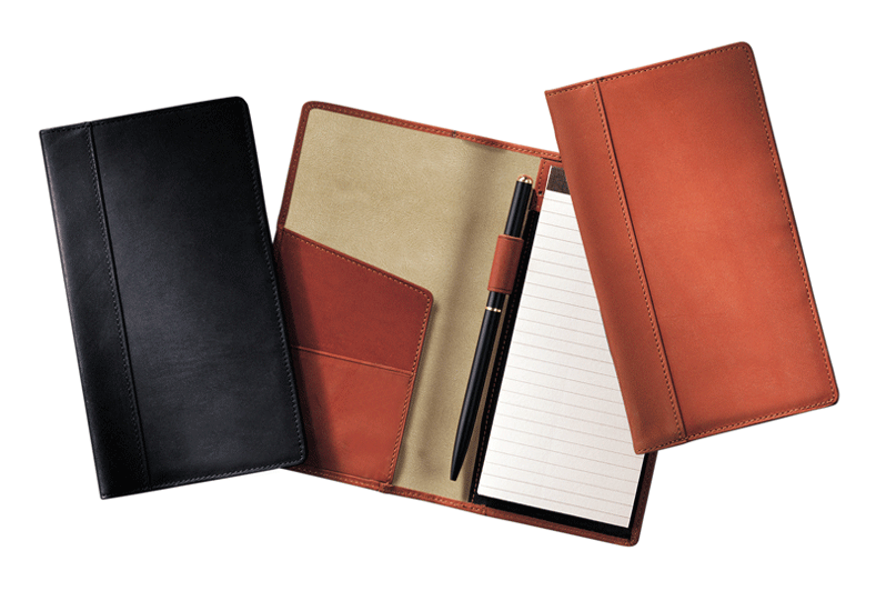 NuVision Executive Briefcase Padfolio Writing Pad & Pen Holder Black Fabric Notepad Portfolio with Elastic Band Closure 