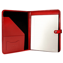 Red Inside Italian Leather Writing Pad